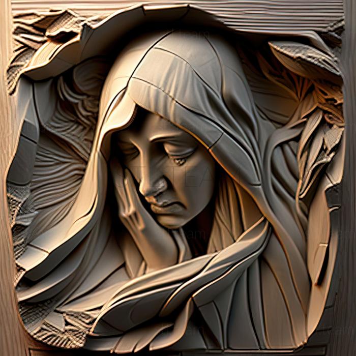 3D модель Мері Бакстер Сент-Клер американська художниця (STL)
